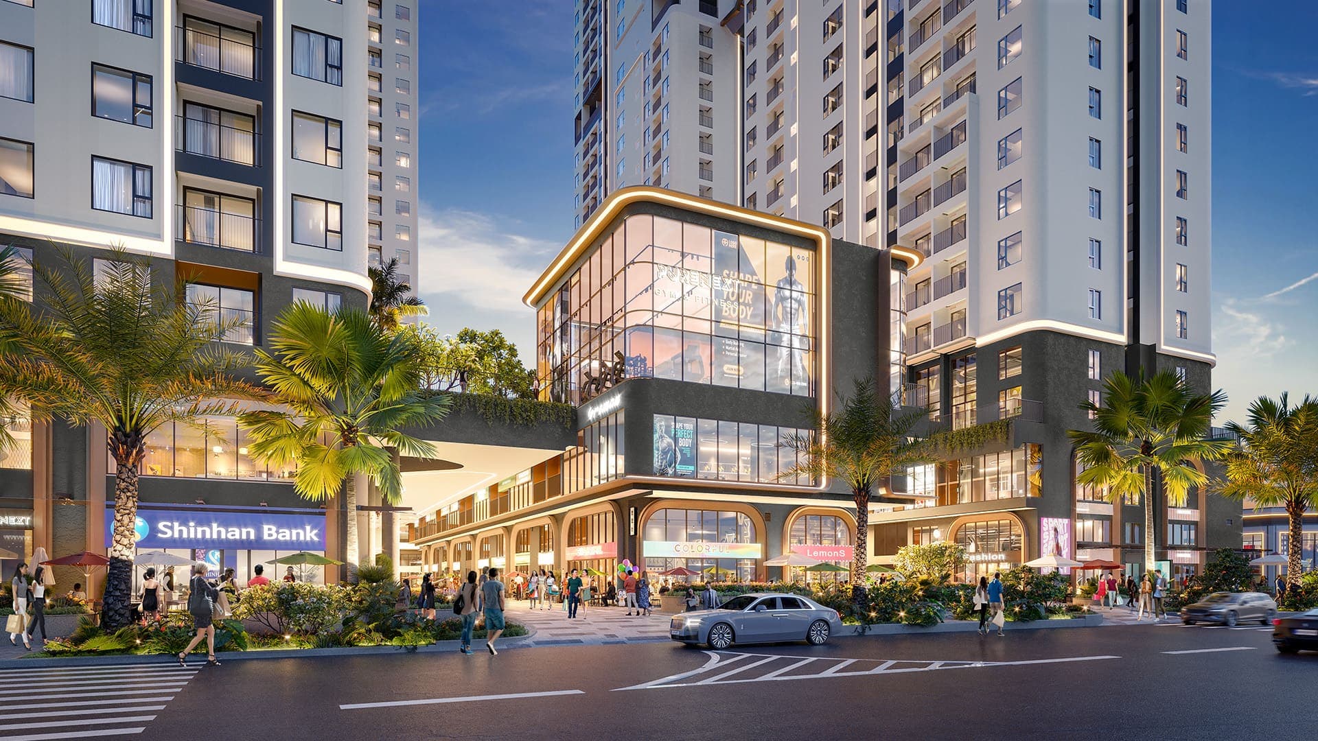 Podium retail mall