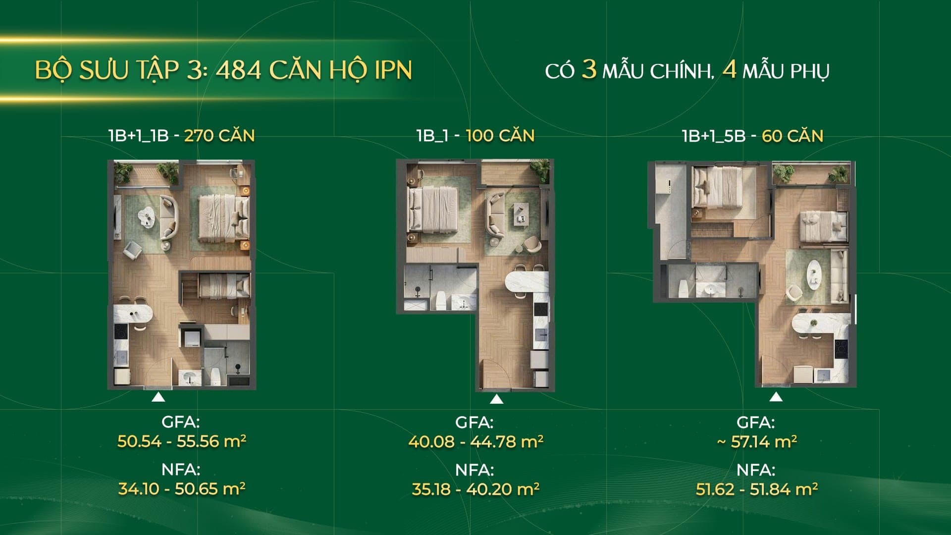 1 phòng ngủ plan