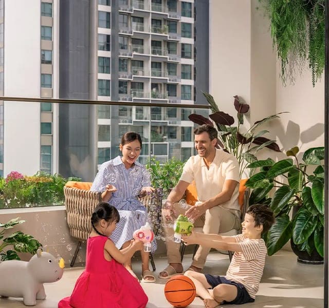 Vườn trên cao được tạo cảnh