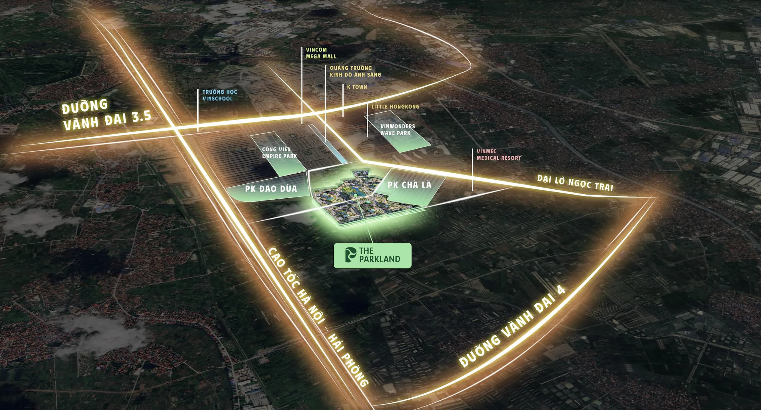 The Parkland regional connectivity map