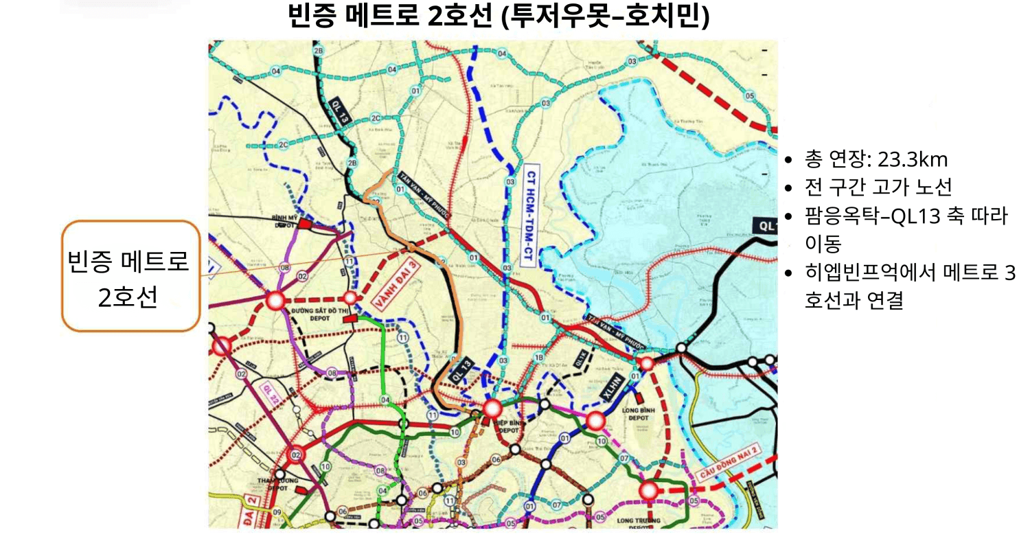 Sơ đồ hướng tuyến metro Thủ Dầu Một