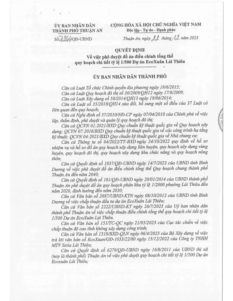 Quy hoạch chi tiết 1/500 · Phê duyệt · first page